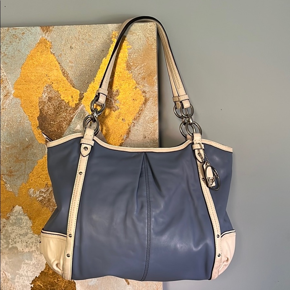 Blue Leather Coach Purse